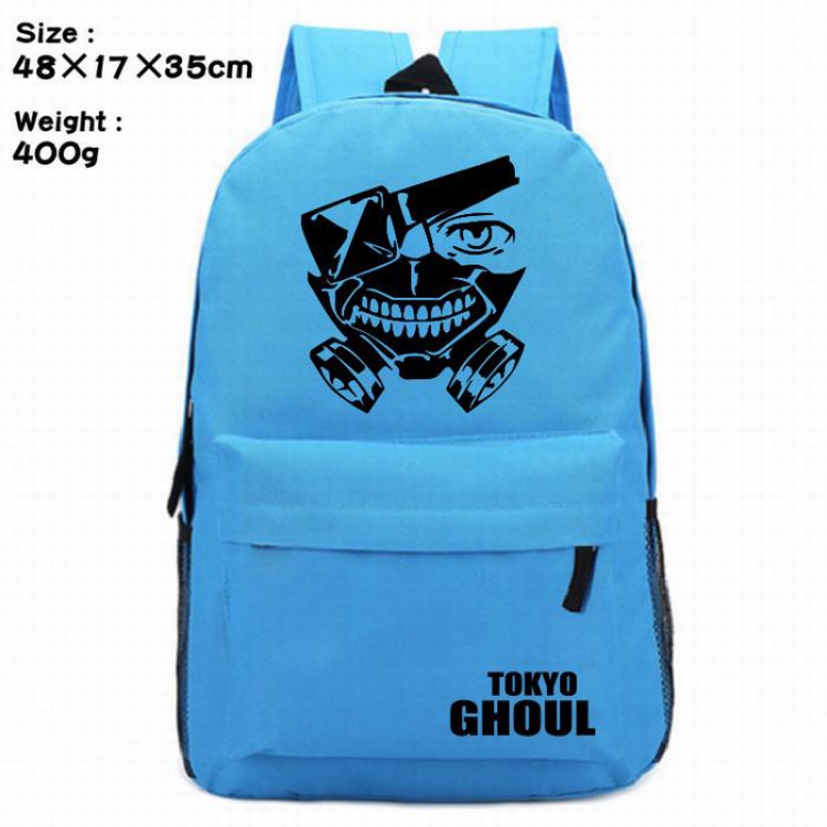 Tokyo Ghoul-1 blue Anime around Silk screen polyester canvas backpack
