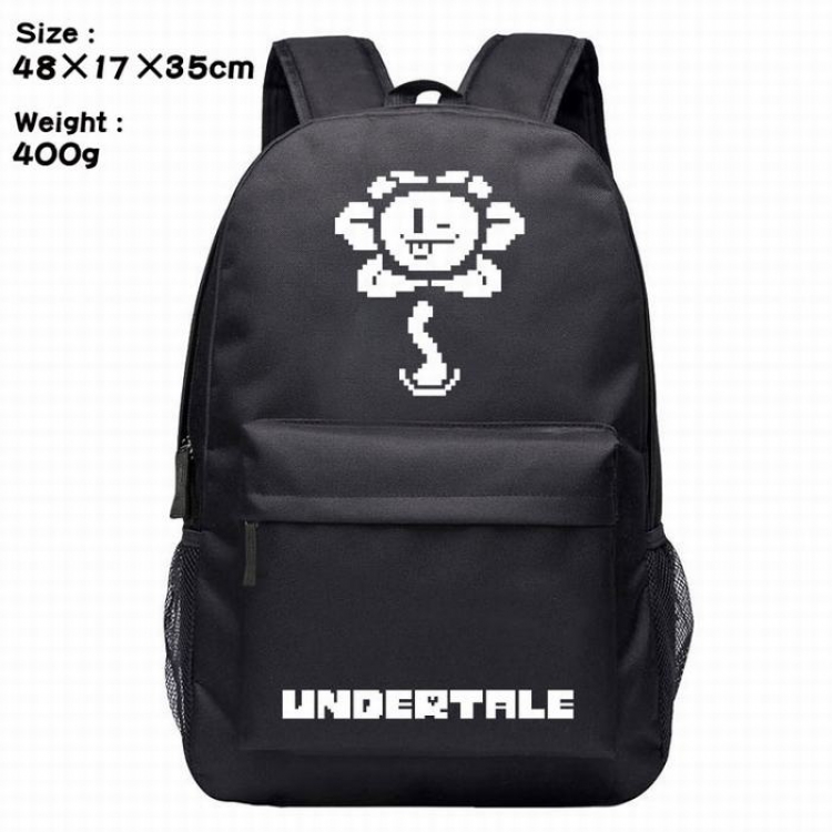 Undertale-1 Flower Silk screen polyester canvas backpack