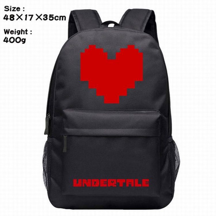 Undertale-4 Red heart Silk screen polyester canvas backpack