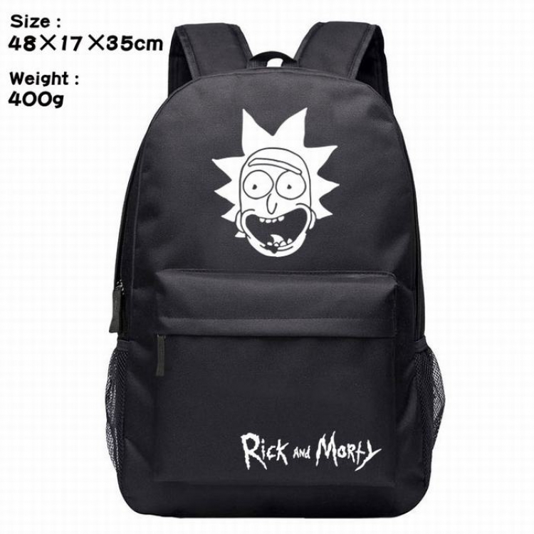 Rick and Morty-1 Anime around Silk screen polyester canvas backpack