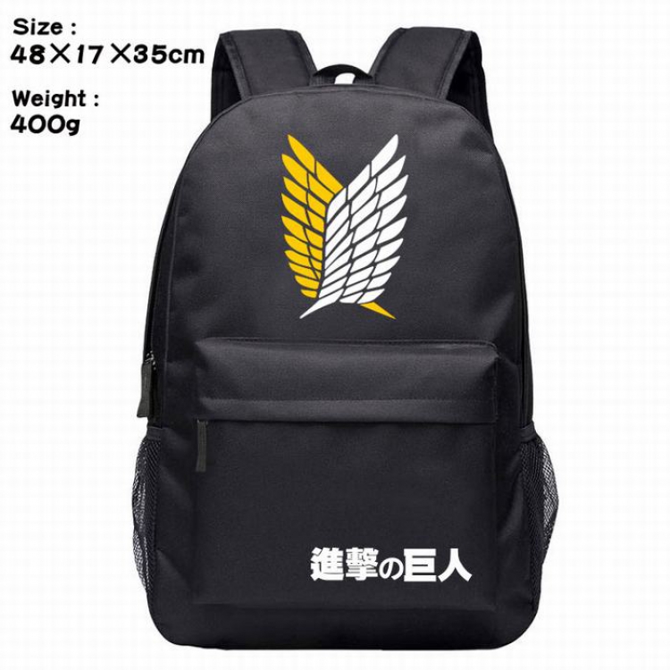 Shingeki no Kyojin-1 blue Anime around Silk screen polyester canvas backpack