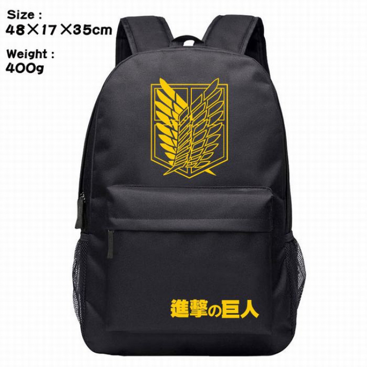 Shingeki no Kyojin-Survey Anime around Silk screen polyester canvas backpack