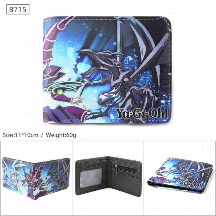 Yugioh B715 PU Twill two-fold short wallet 11X10CM