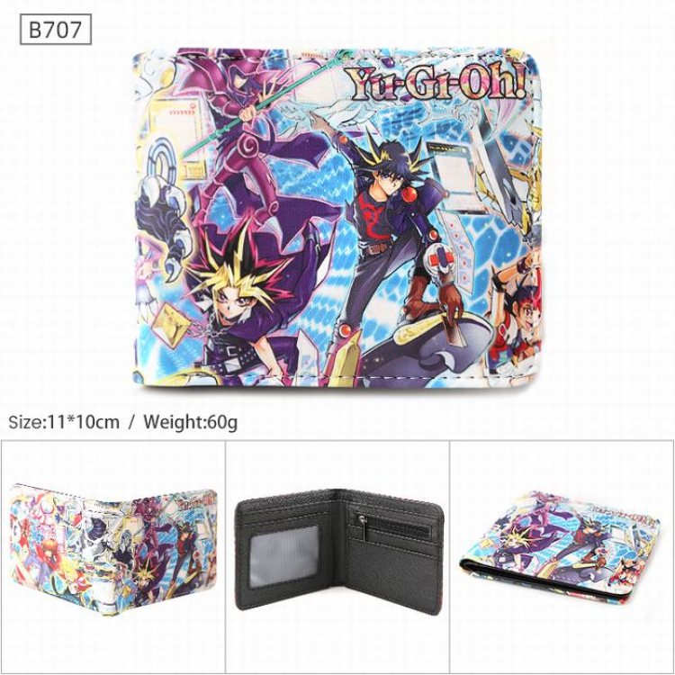 Yugioh B707 PU Twill two-fold short wallet 11X10CM