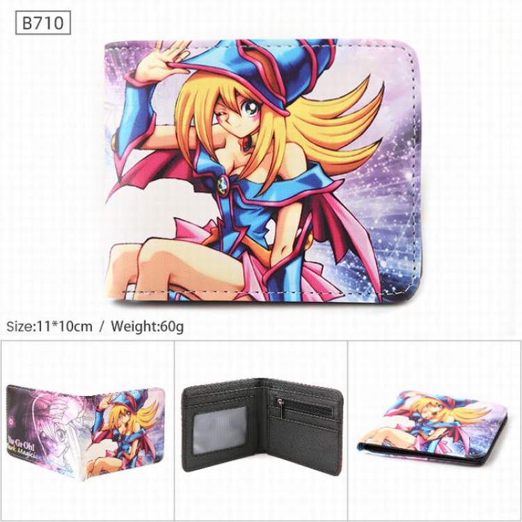 Yugioh B710 PU  Twill two-fold short wallet 11X10CM