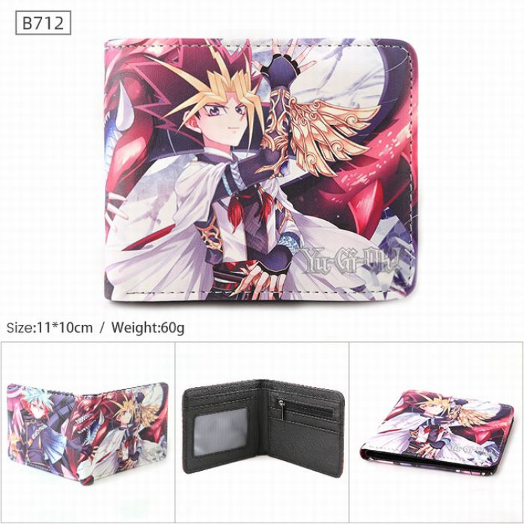 Yugioh B712 PU  Twill two-fold short wallet 11X10CM