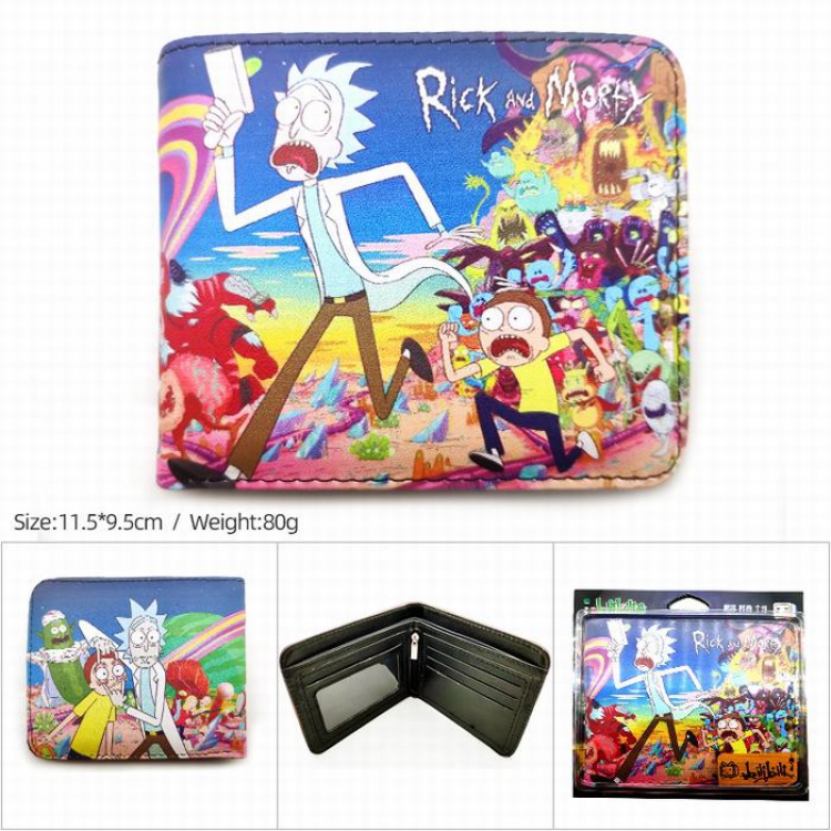 Rick and Morty Short color picture two fold wallet Purse HK-464