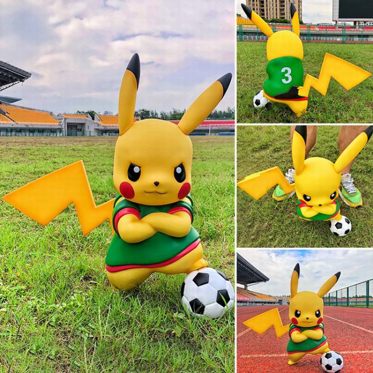 Football pioneer Pikachu Green Boxed Figure Decoration Model