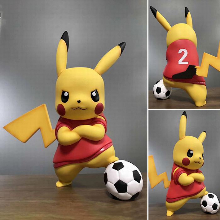 Football pioneer Pikachu Red  Boxed Figure Decoration Model