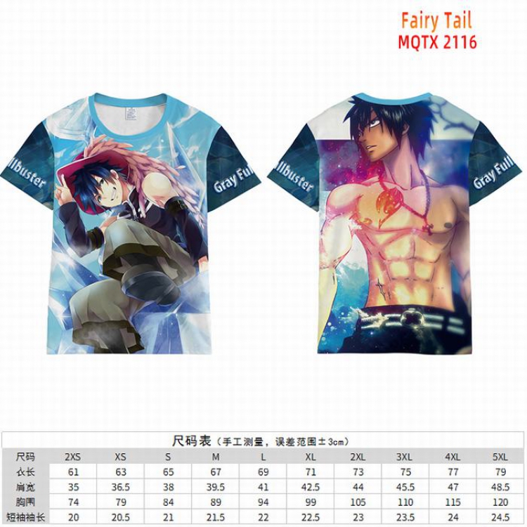 Fairy tail Full color short sleeve t-shirt 10 sizes from 2XS to 5XL MQTX-2116