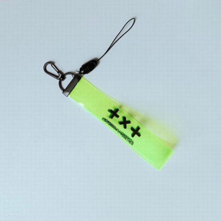 TXT Fluorescent green Mobile phone rope lanyard around the same paragraph 18CM 10G  price for 5 pcs