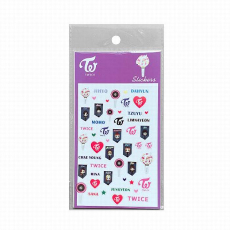 TWICE Transparent stickers diary stickers 10.5X19CM 6.5G price for 20 pcs