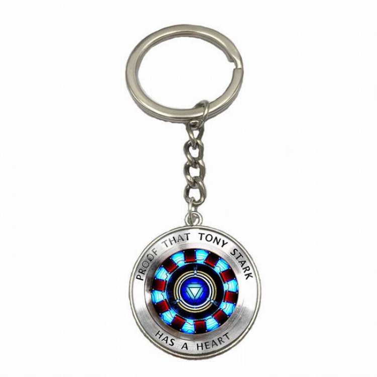 The Avengers Iron Man Heart time Key Chain