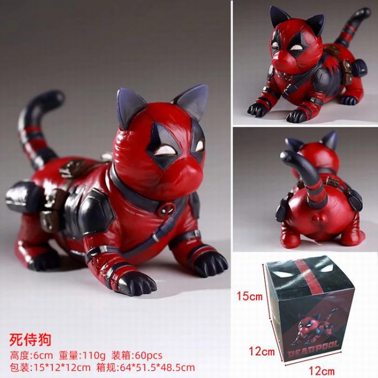 Deadpool Dog red Boxed Figure Decoration Model 6CM 0.11KGS 15x12x12CM 每
