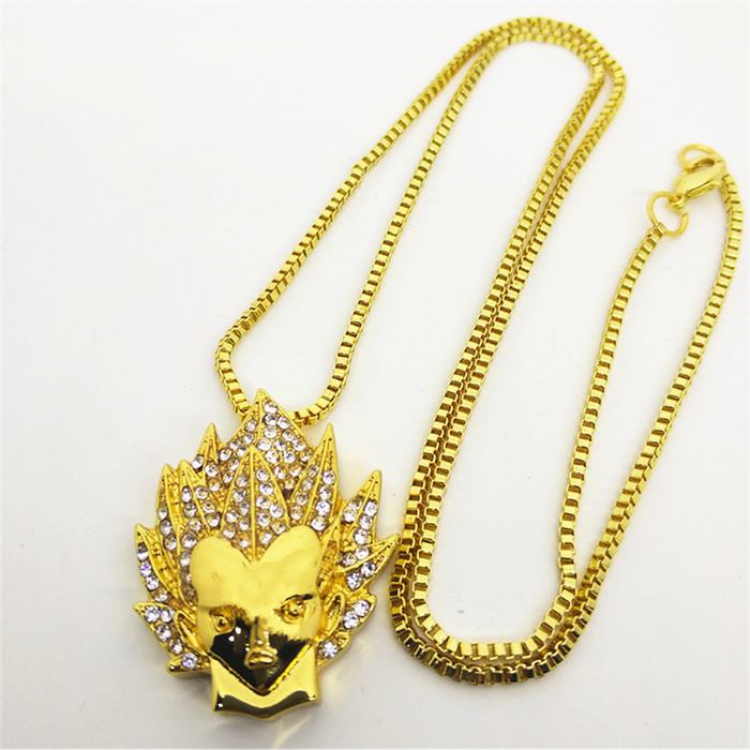 Dragon Ball Gold and diamond pendant necklace Bagged 20G Pendant size 4.5CM Chain size 65CM  price for 5 pcs