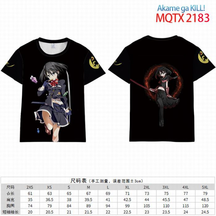 Akame ga KILL  Full color short sleeve t-shirt 10 sizes from 2XS to 5XL MQTX-2183