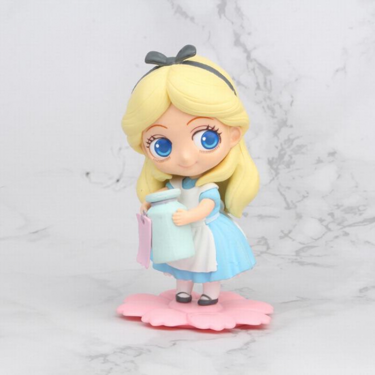 Disney Alice Maud Mary Hold bottle dark blue Bagged Figure Decoration Model 11CM