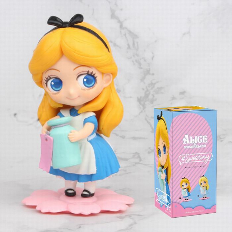 Disney  Alice Maud Mary Hold bottle dark blue Boxed Figure Decoration Model 11CM 0.15KGS 12x18x9CM