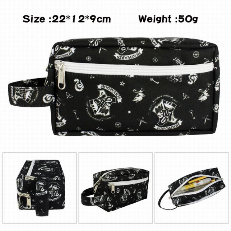 Harry Potter-1 Full color waterproof canvas multi-function large capacity pencil case cosmetic bag