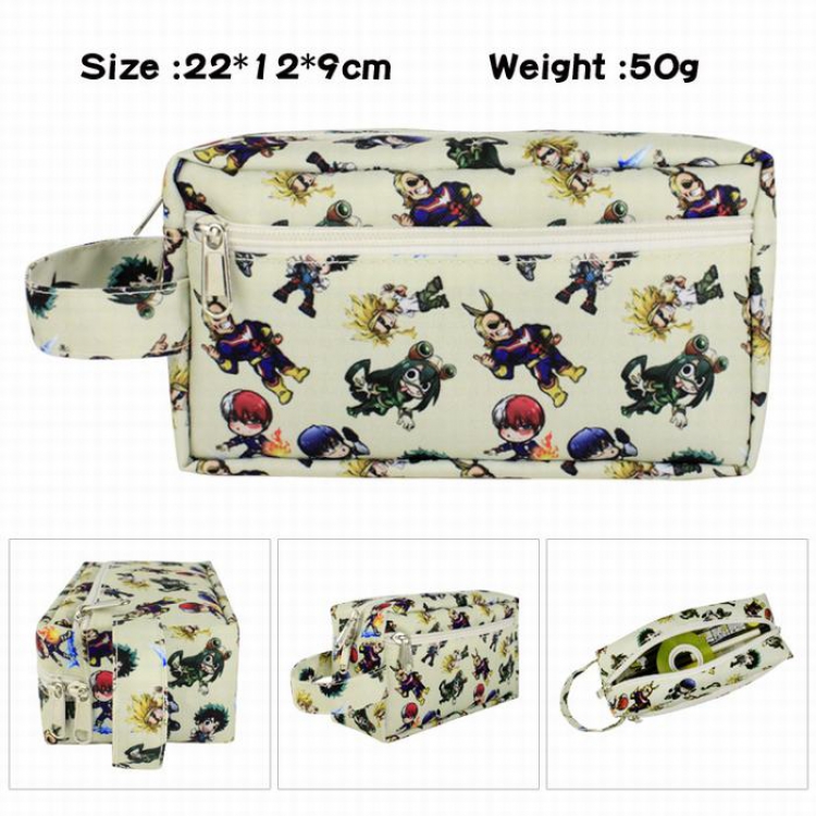 My Hero Academia-2  Full color waterproof canvas multi-function large capacity pencil case cosmetic bag