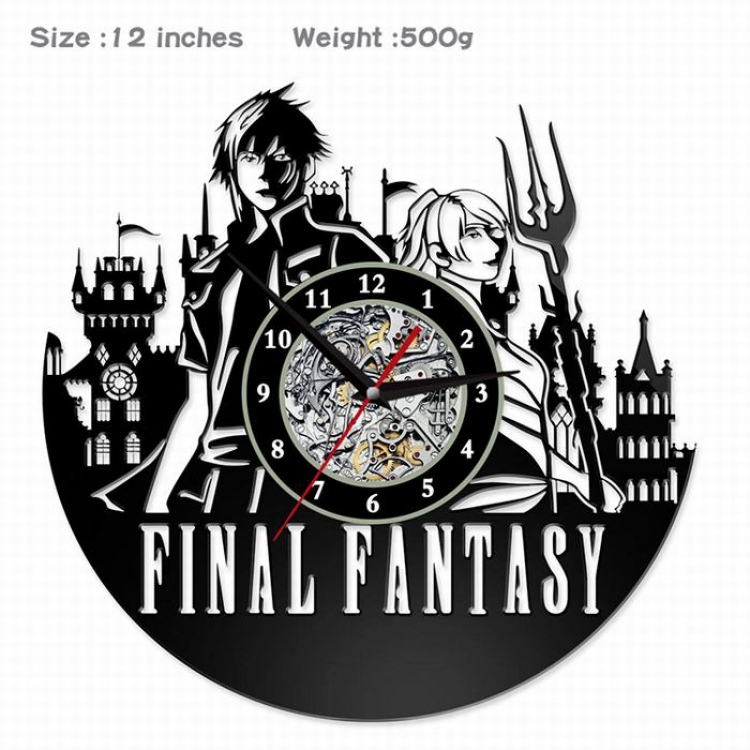 Final Fantasy- 04 Creative painting wall clocks and clocks PVC material No battery