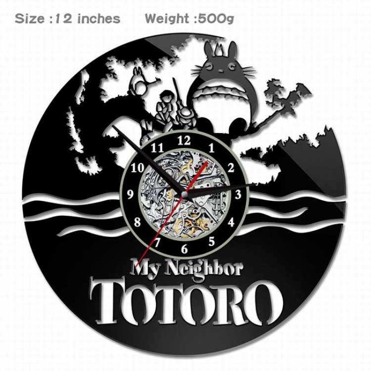TOTORO -5  Creative painting wall clocks and clocks PVC material No battery