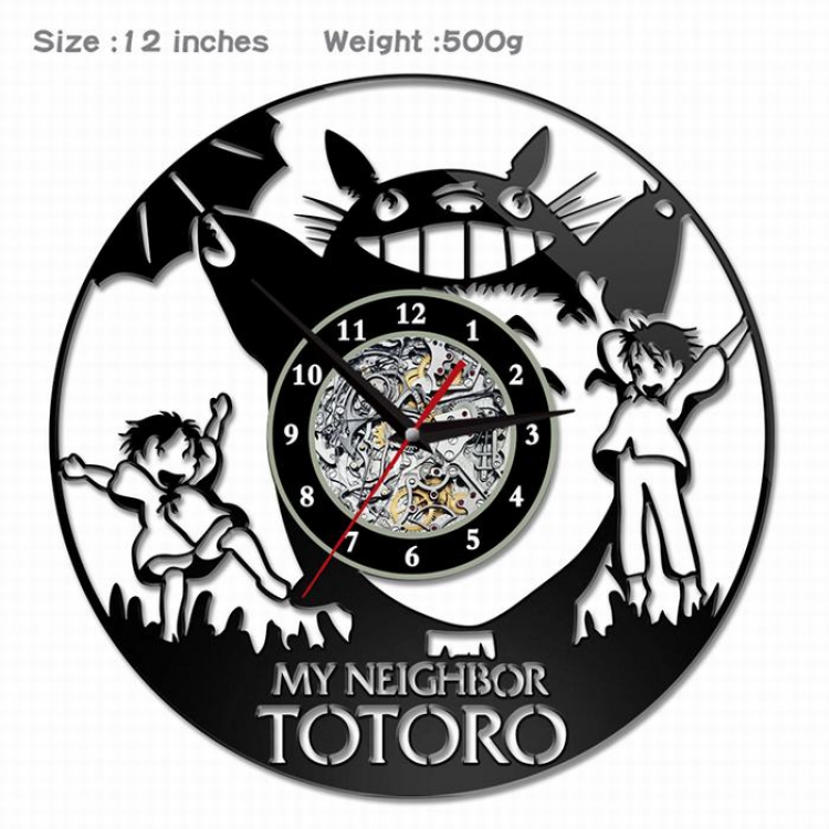 TOTORO -6  Creative painting wall clocks and clocks PVC material No battery