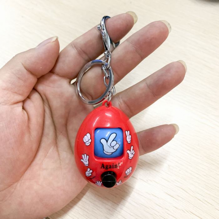 Game children's toys rock-paper-scissors red Keychain pendant