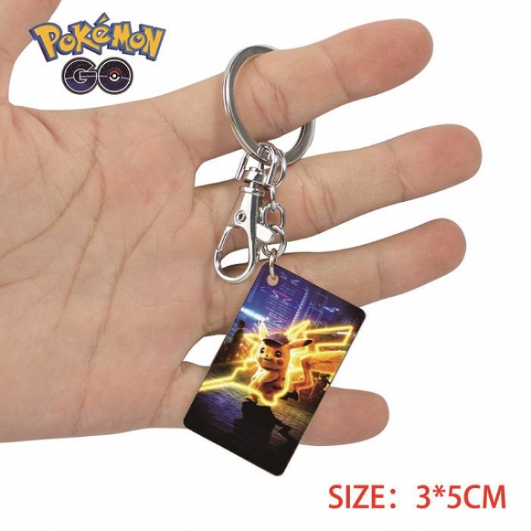 Pokemon-7 Anime Acrylic Color Map Keychain Pendant