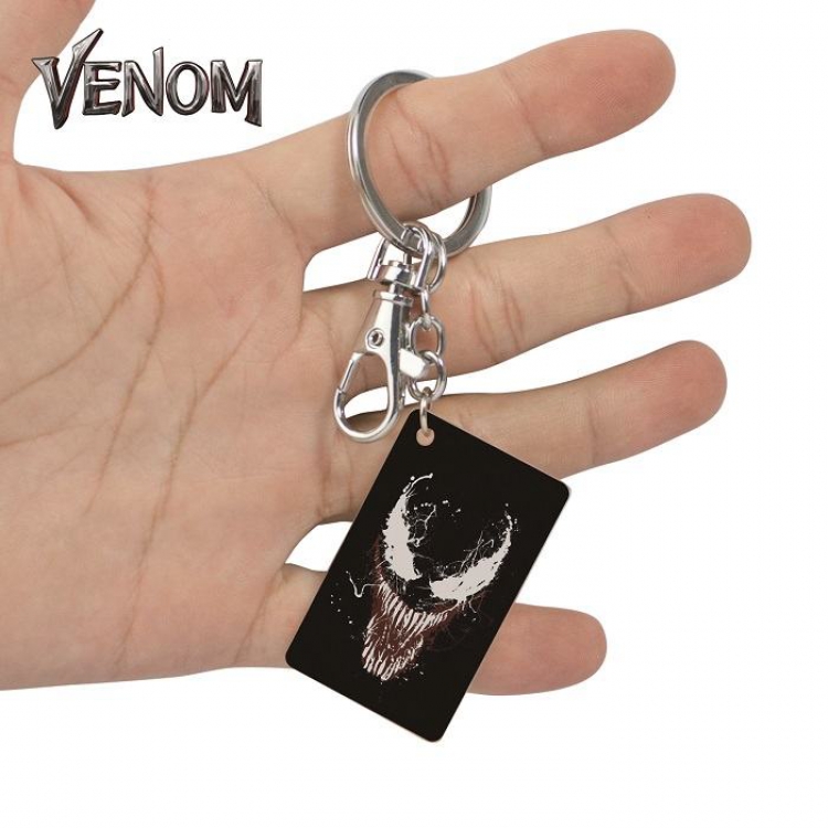 Venom-2 Anime Acrylic Color Map Keychain Pendant