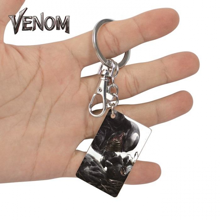 Venom-25 Anime Acrylic Color Map Keychain Pendant