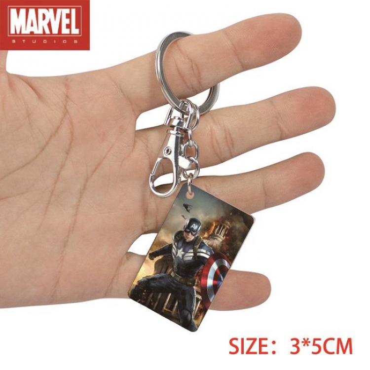 The avengers allianc-2 Anime Acrylic Color Map Keychain Pendant