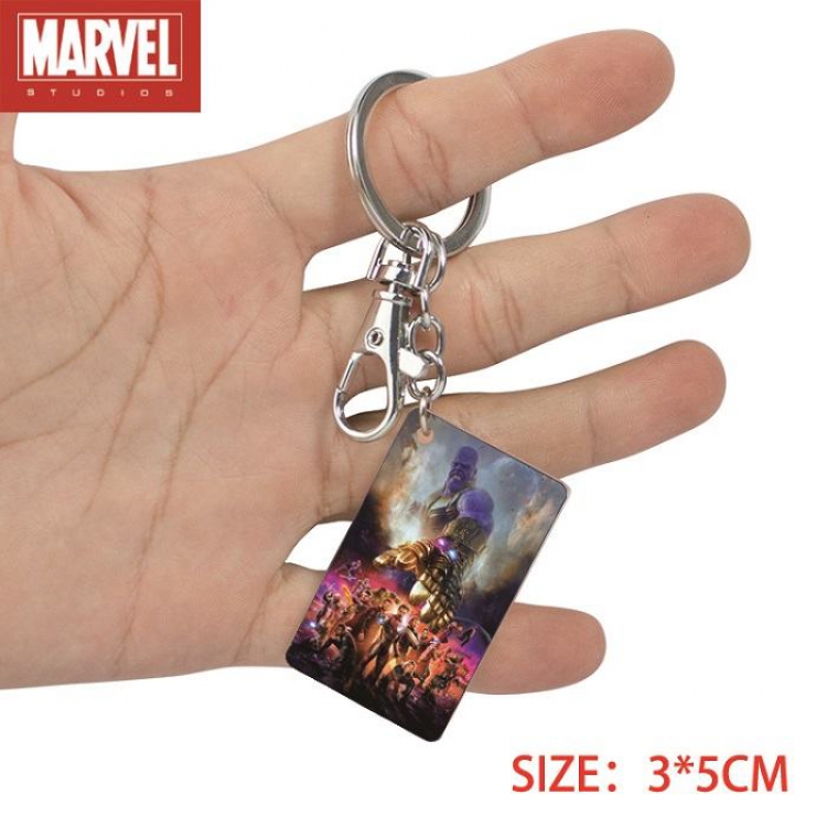 The avengers allianc-5 Anime Acrylic Color Map Keychain Pendant