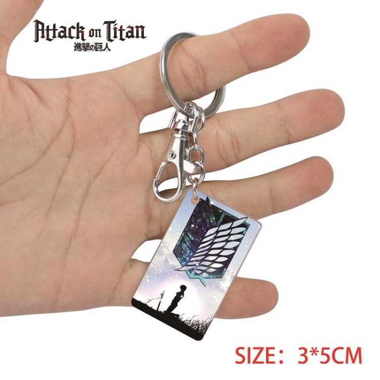 Shingeki no Kyojin-10 Anime Acrylic Color Map Keychain Pendant