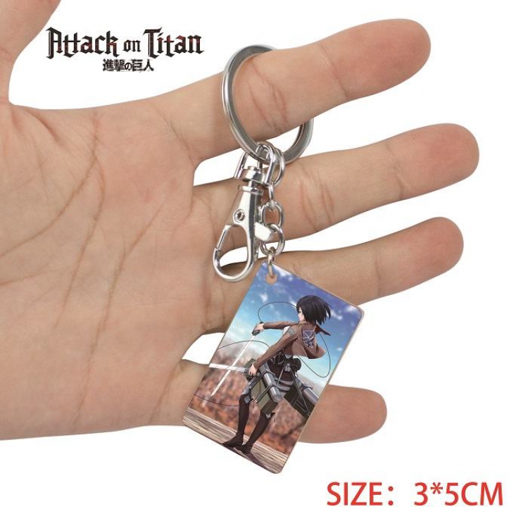 Shingeki no Kyojin-8 Anime Acrylic Color Map Keychain Pendant