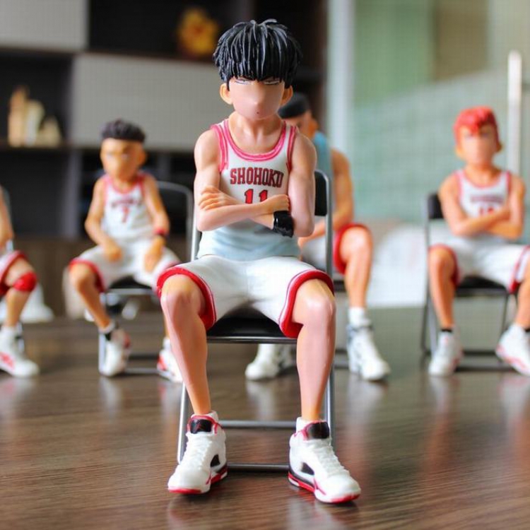 Slam Dunk Rukawa Kaede 11# chair White Boxed Figure Decoration Model 16.5CM