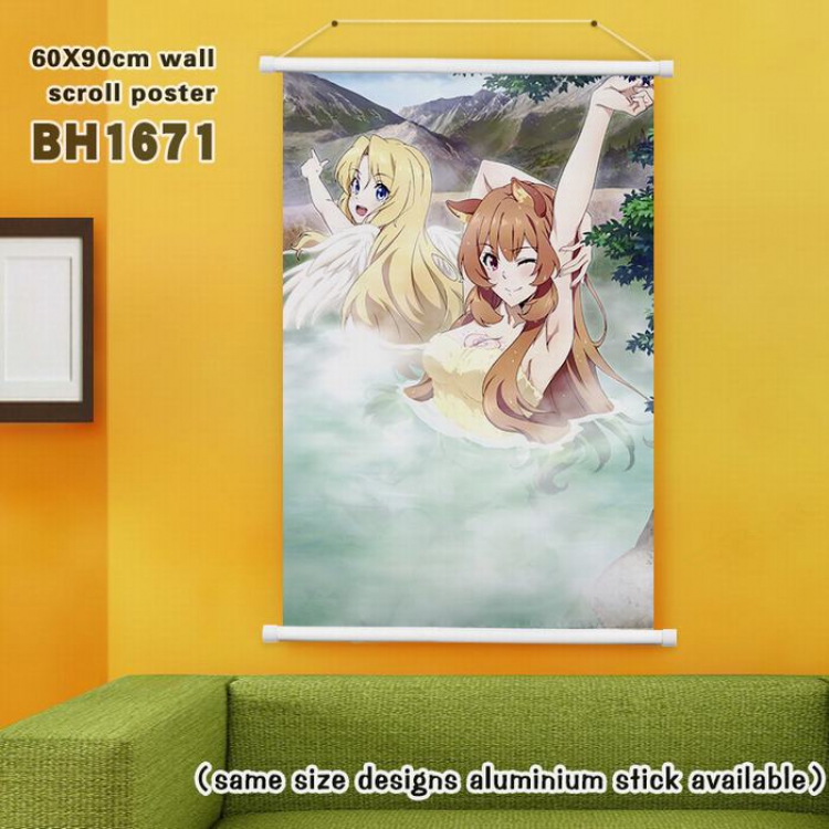 Shield of the brave White Plastic rod Cloth painting Wall Scroll 40X60CM (Can be customized for a single model)BH-1671