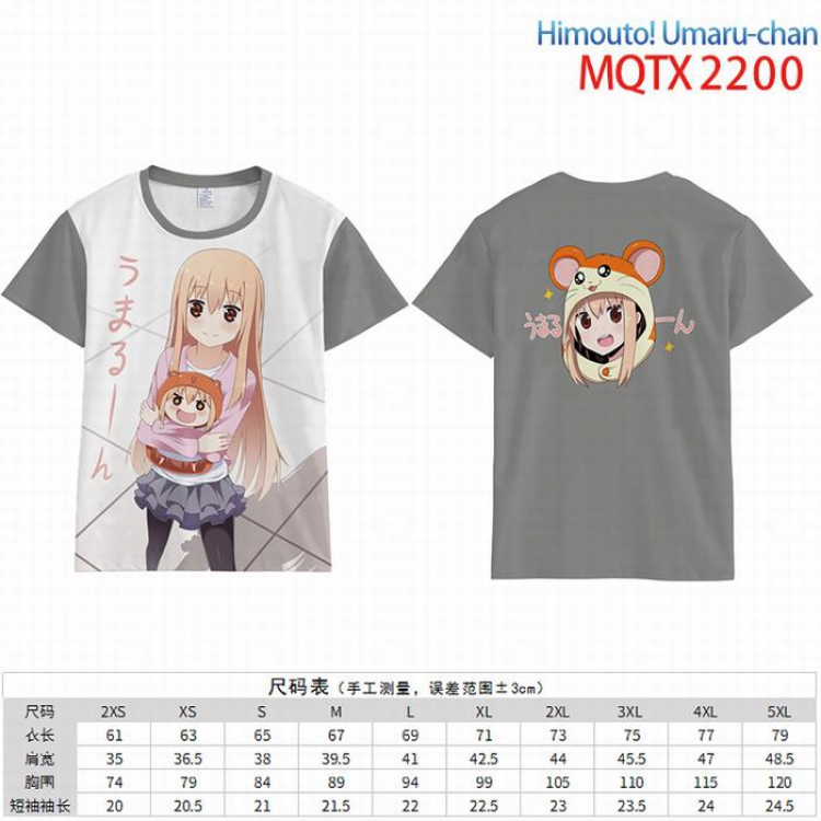 Himouto! Umaru-chan Full color short sleeve t-shirt 10 sizes from 2XS to 5XL MQTX-2200