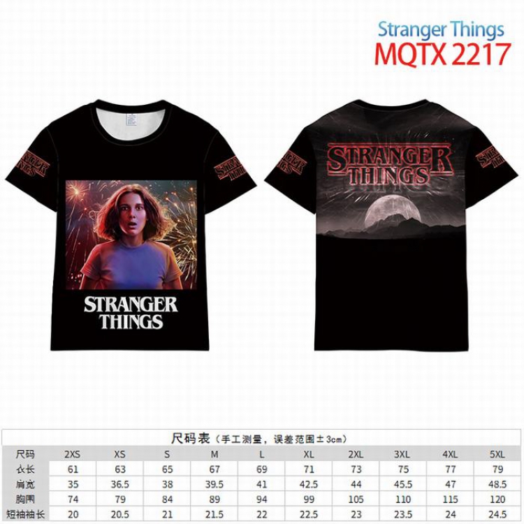 Stranger Things Full color short sleeve t-shirt 10 sizes from 2XS to 5XL MQTX-2217