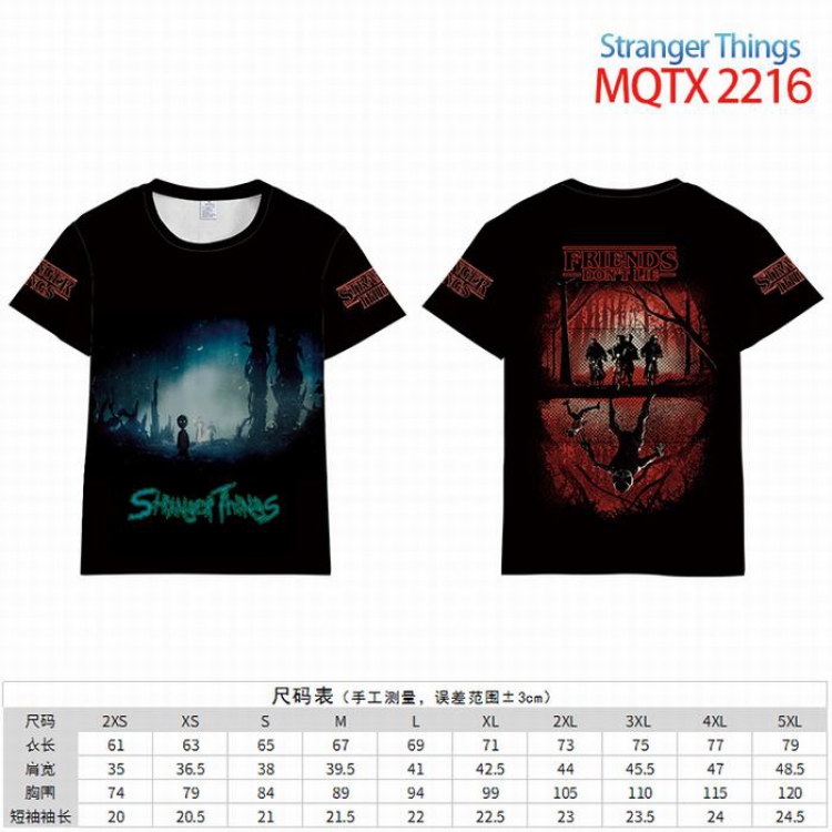 Stranger Things Full color short sleeve t-shirt 10 sizes from 2XS to 5XL MQTX-2216