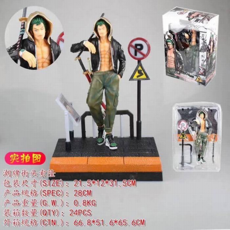 One Piece Zoro Boxed Figure Decoration Model 28CM 0.8KG