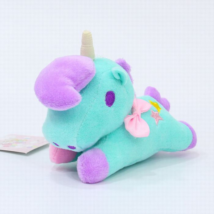 Binary star Unicorn Light blue Kneeling Plush pendant 12CM 0.03KG price for 10 pcs