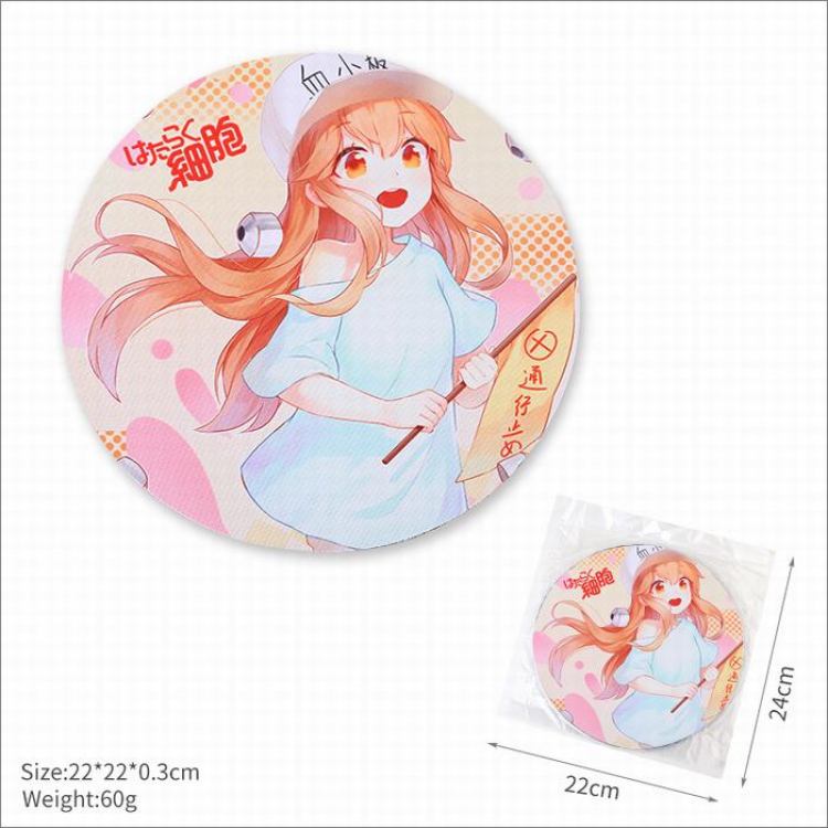 Working cell platelet Round Non-slip Mouse pad 22CM