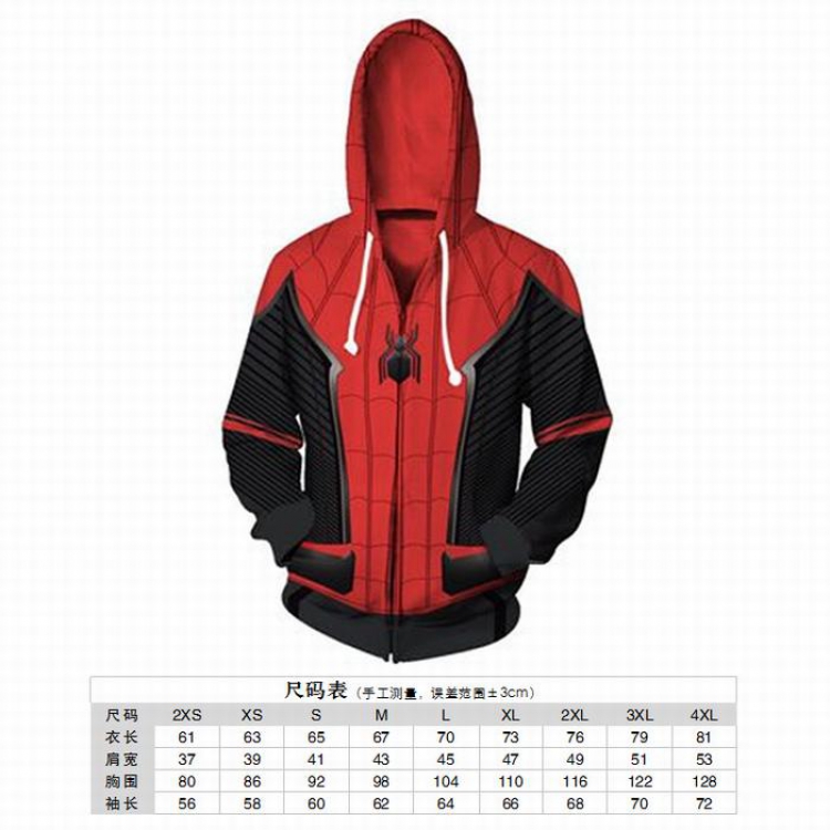 Spider Man Far From Home Hoodie zipper sweater coat 2XS XS S M L XL 2XL 3XL 4XL price for 2 pcs preorder 3 days