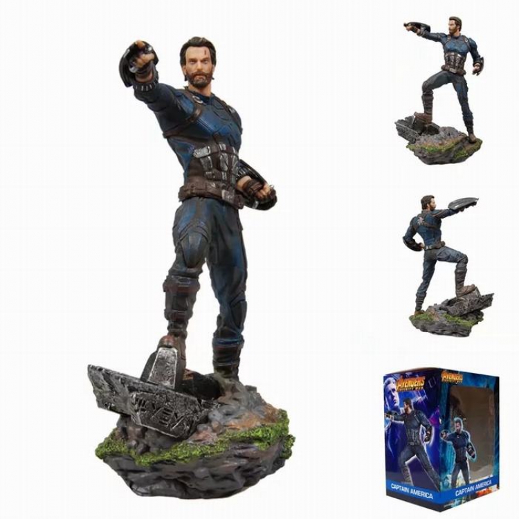 The Avengers 1/10 Captain America Boxed Figure Decoration Model 210MM 550G 180X150X240MM