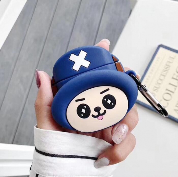 Chopper blue Anime cartoon around Buckle airpods Apple Wireless Headset PP Bagged price for 2 pcs