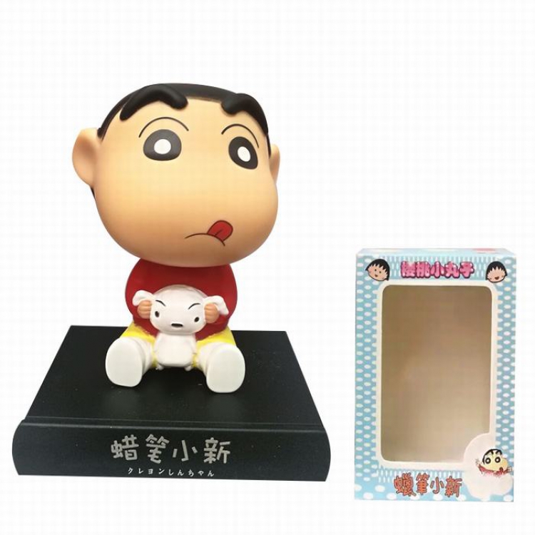 Crayon Shin-chan Tongue Shin-chan Cartoon car ornaments，shaking head doll Boxed Figure Decoration Model 13CM