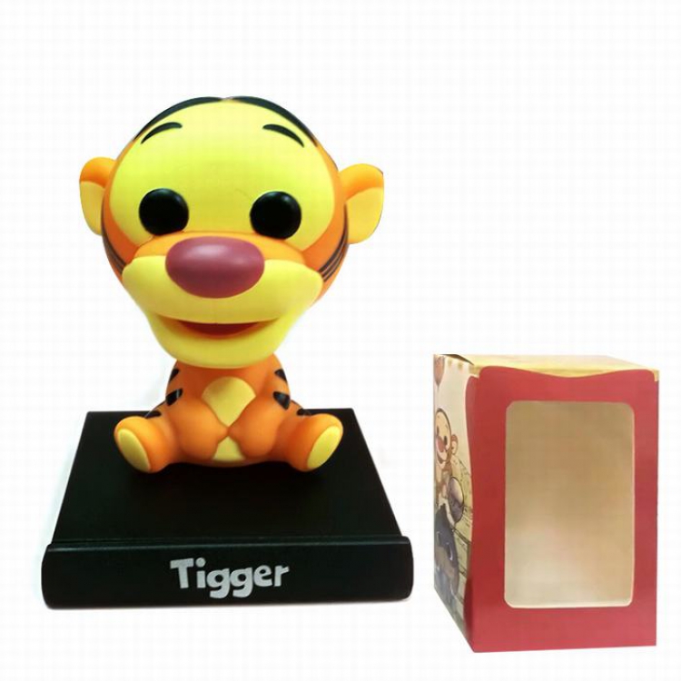 Disney Tigger Cartoon car ornaments，shaking head doll Boxed Figure Decoration Model 13CM