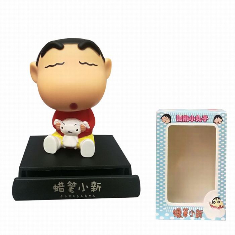 Crayon Shin-chan Blink Shin-chan Cartoon car ornaments，shaking head doll Boxed Figure Decoration Model 13CM