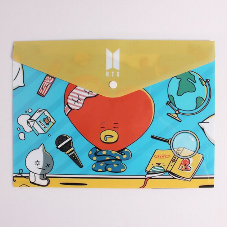 BTS-Style D Cartoon cute paper bag information bag support storage bag 32.5X23.5CM 28G price for 5 pcs